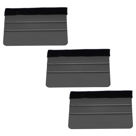 Car Vinyl Scraper, Plastic Multipurpose Vinyl Felt Squeegee for Workshop (Black)