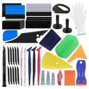 Car Vinyl Wrap Tool Kit, Car Wrapping Tools with Felt Squeegee, Magnet Holder, Micro Squeegee, Gloves, Tint Film Car Wrapping Installation Tools, Corner Squeegee for Window