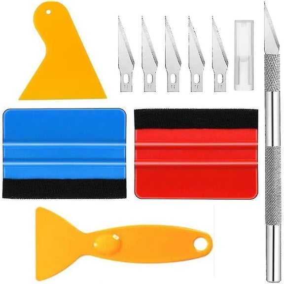 Car Vinyl Wrap Tool Kit,Wrap Squeegee Tool Kit,For Car Vinyl Wrap, Window Tint,Wallpaper,Decal Sticker Installation10 Pcs