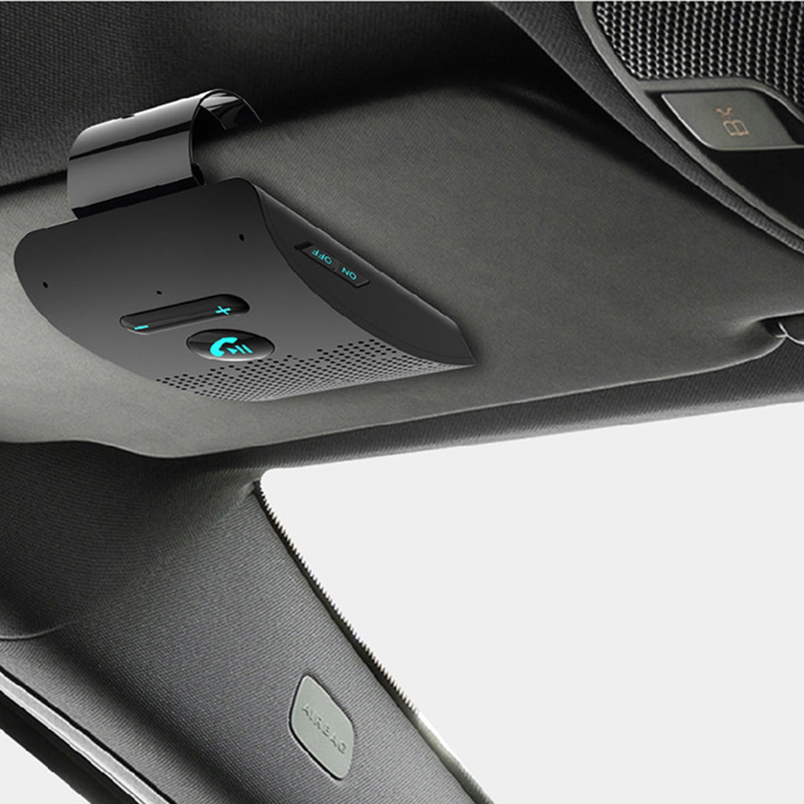 Universal Bluetooth Car Kit – Hands-Free Speakerphone With Sun Visor Clip, 550mAh Battery, Black