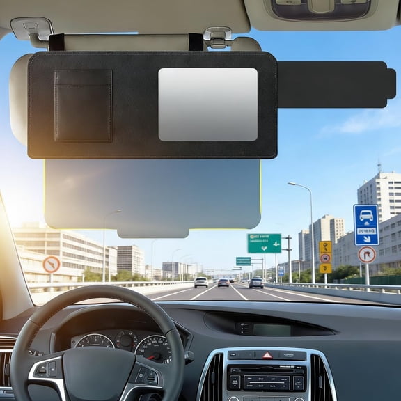 Car Visor Extender, Polarized Sun Visor Multifunctional Retractable Polycarbonate HD Automotive Sunshade Blocker for Car Anti-Glare, Uv, Fog and Snow Blindness 13"