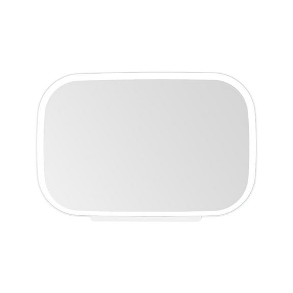 Car Visor Mirror with Rechargeable LED Light - 3 Light Modes & Dimmable Touch Screen - Clip on Big Sun Visor Vanity Mirror for Car- Car Accessories for Women Girl- White