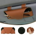 thumbnail image 1 of Car Visor Sunglasses Case | Leather Storage Organizer with Magnetic Closure | Universal Fit for All Vehicles | Holds All Glasses & Sunglasses | Includes 1 Case, 1 of 6