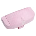 thumbnail image 1 of Car Visor Sunglasses Holder Clip, Hard Case Eyeglasses Organizer, Universal Fit Auto Sun-Visor Mount, Scratch-Free Storage for Shades & Cards, Easy Install, A Pink Multifunctional Car Glasses Case, 1 of 9