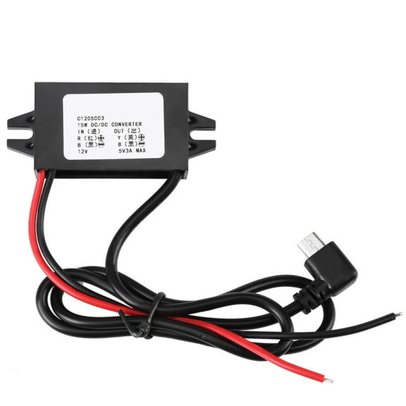 Car Voltage Converter, Low Thermal IP67 Ingress Rating Low Carbon DC-DC 12V To 5V 3A Converter For Car Stereo For Monitoring