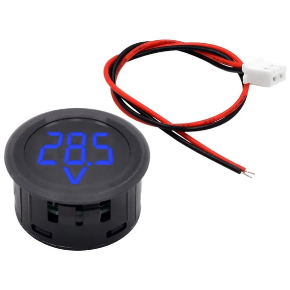 Car Voltmeter DC4-100V LED Digital Display Round Two Wire panel Voltage Meter