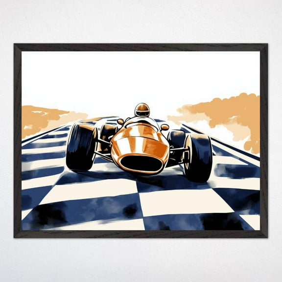 Car Wall Art, Race Car Kids Room Decor, Vintage Racing Poster, Boy Nursery Art Wall Art, Modern Wall Decor, 8x12 UNFRAMED