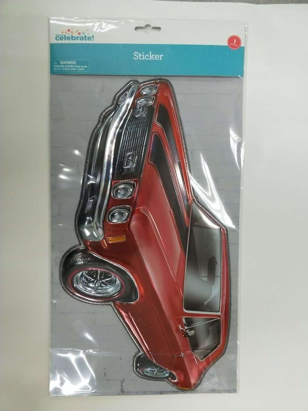 Car Wall Sticker  10 x 15 inch  Peel and Stick  Decor