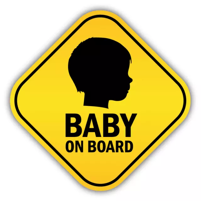 Car Warning Sign Baby On Board Silhouette Sticker Phone Decal Water ...