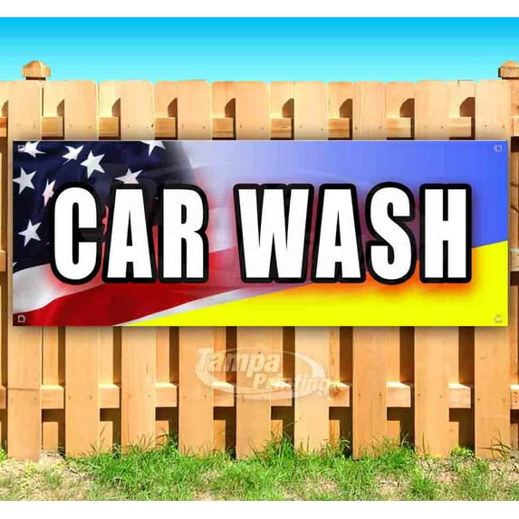 Car Wash 13 oz Vinyl Banner With Metal Grommets