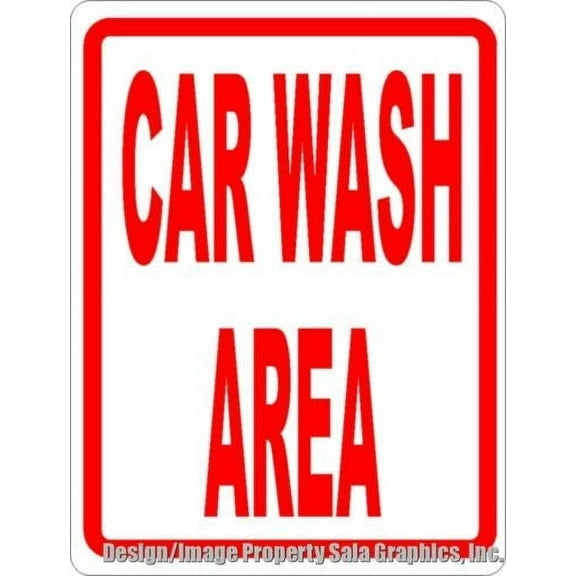 Car Wash Area Sign