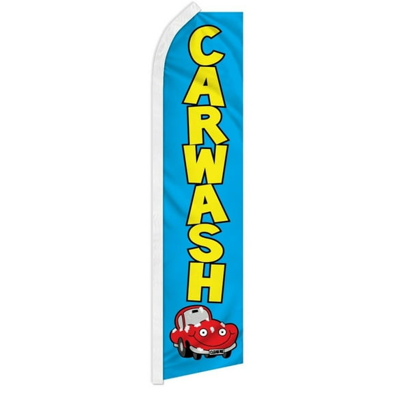Car Wash (Blue) Super Flag