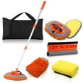 thumbnail image 1 of Car Wash Brush Kit with 45" Aluminum Alloy Long Handle, Car Wash Tools, Car Wash Mop Mitt, Chenille Microfiber Mitt Set, Car Cleaning Wash Kit, Window Squeegee, Wheel Brush, Cleaning Cloths, 1 of 6