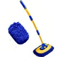 thumbnail image 1 of Car Wash Brush Mop with Long Handle,Car Wash Brush with 1 Replaceable Microfiber Mop Heads,15° Curved Extension Pole Auto Cleaning Wash Kit for Truck SUV RV Camper,Yellow, 1 of 6
