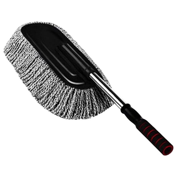 Car Wash Brush, Mop Sponge with Handle, Microfiber Car Cleaning Brush Accessories, Car Wash Mop, Car Care, Scratch-Free Replacement Head for Car, Truck Gray