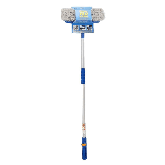 Car Wash Brush Telescoping Long Handle Auto Flow Thru Scrub RV Boat Van Truck
