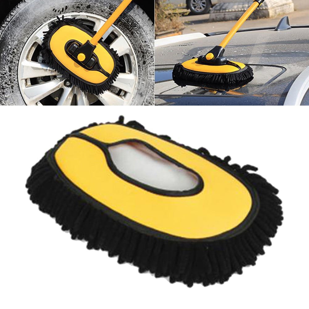 Car Wash Brush Telescoping Long Handle Cleaning Chenille Mop Brushes