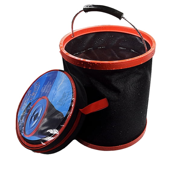Car Wash Bucket Portable Folding 12L Water Bucket for Outdoor Activities, Multifunctional Car Wash Cloth Durable 2000D