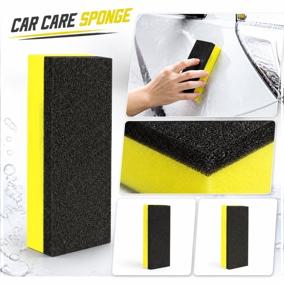 Car Wash Detailing Sponge, Sponge Dish, Sink Brush, Household Tools, 2.75X1 Inch High Density Foam Scrub Pad for Automotive Exterior Care, Dishes, Bathroom Countertops, Loose Dirt