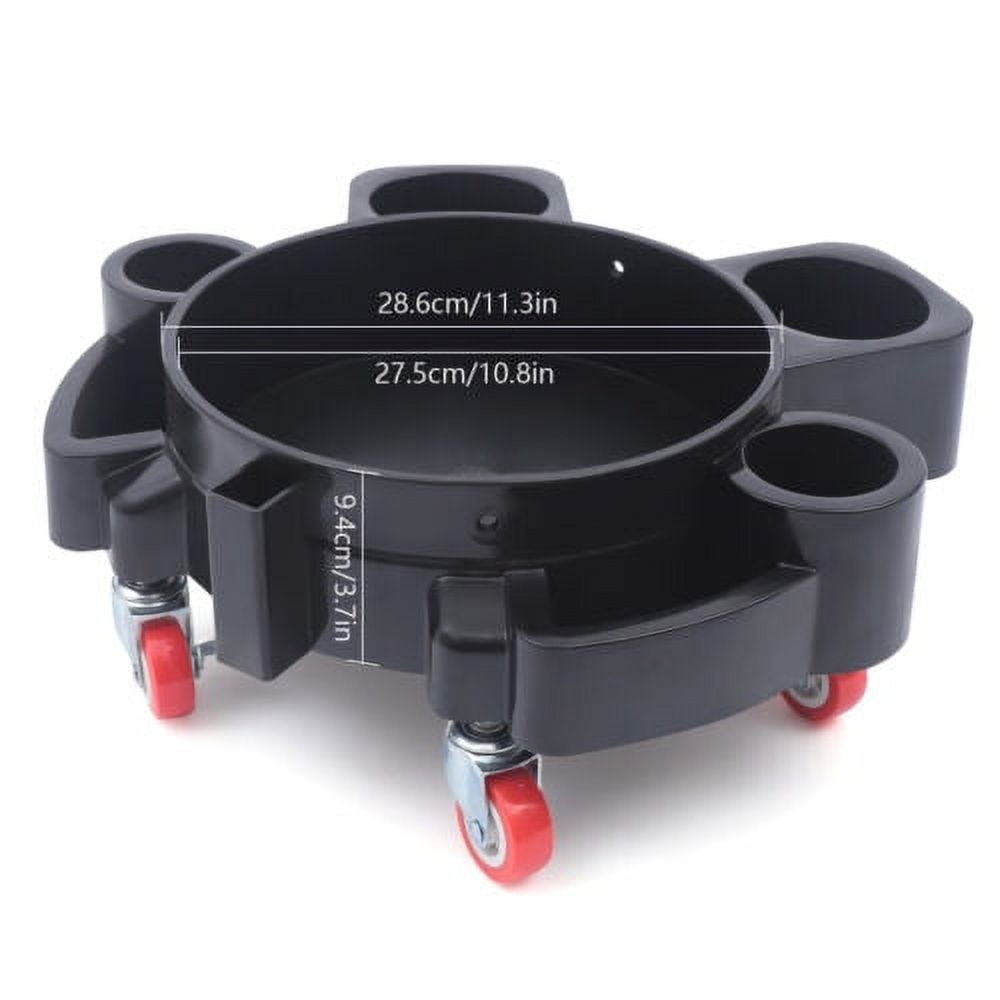 Car Wash Dolly Cart For Bucket Detailing Cleaning Kits Holder 360 Degree Rotate