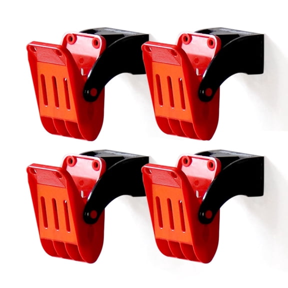 Car Wash Floor Mat Clips, 4 Pack Swivel Large Anti-Slip Stainless Steel Spring Clamps Wall-Mounted Powerful Cleaning Clip for Heavy Duty Mat,Black and Red
