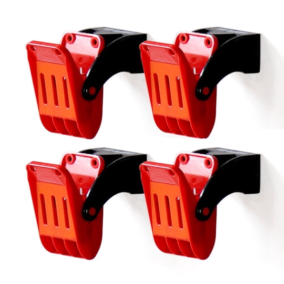Car Wash Floor Mat Clips, 4 Pack Swivel Large Anti-Slip Stainless Steel Spring Clamps Wall-Mounted Powerful Cleaning Clip for Heavy Duty Mat,Black and Red