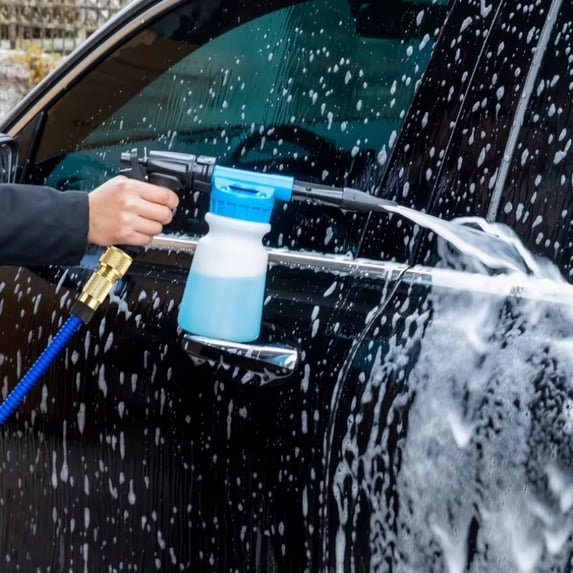 Car Wash Foam Sprayer 1L Handheld Pressure Foam, Adjustable Thick FoamCannon for Auto Detailing, Vehicle Cleaning, Home Multi-Purpose Use Blue