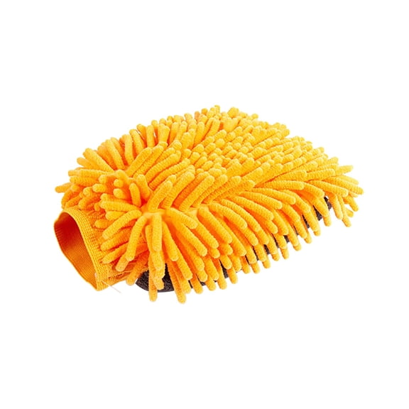 Car Wash Gloves Car Wash Rags Wiping Tools Thick Double-sided Fleece Cleaning Supplies, Orange