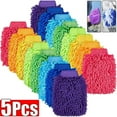 thumbnail image 1 of Car Wash Gloves Chenille Coral Fleece Gloves Washing Wiper Car Cleaning Towel, 1 of 9