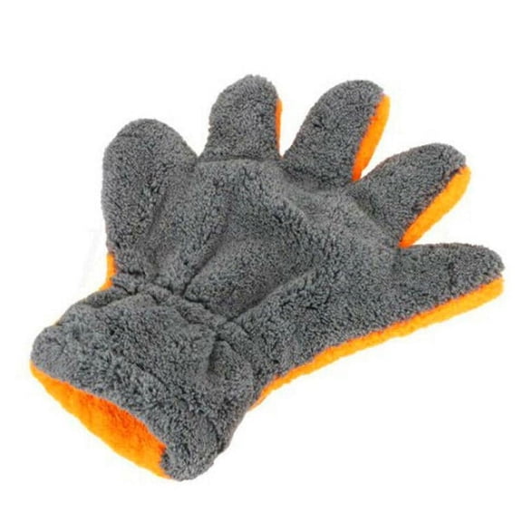 Car Wash Gloves Detailing Microfiber Equipment Accessories Durable Orange H3W8