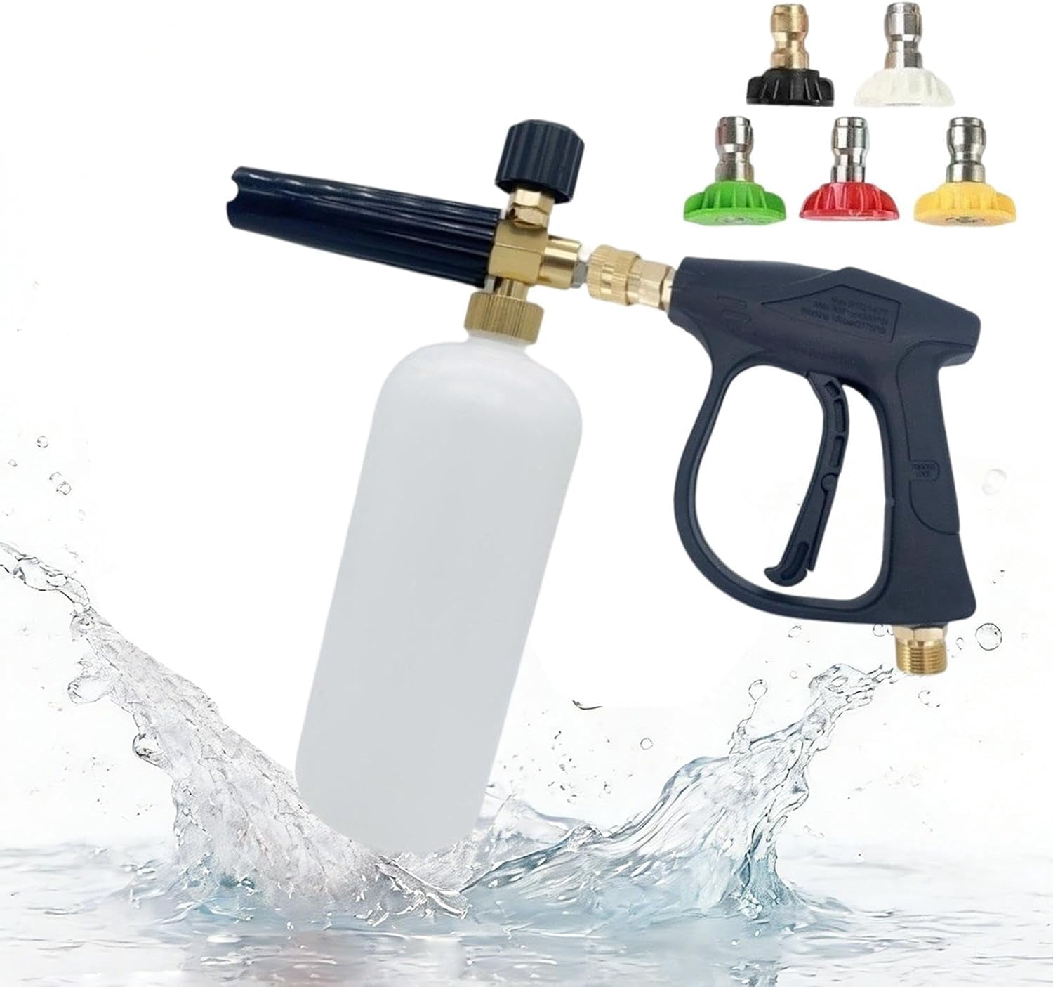 Car Wash Gun Kit with Foam Sprayer and 5 Nozzles for Vehicle Cleaning