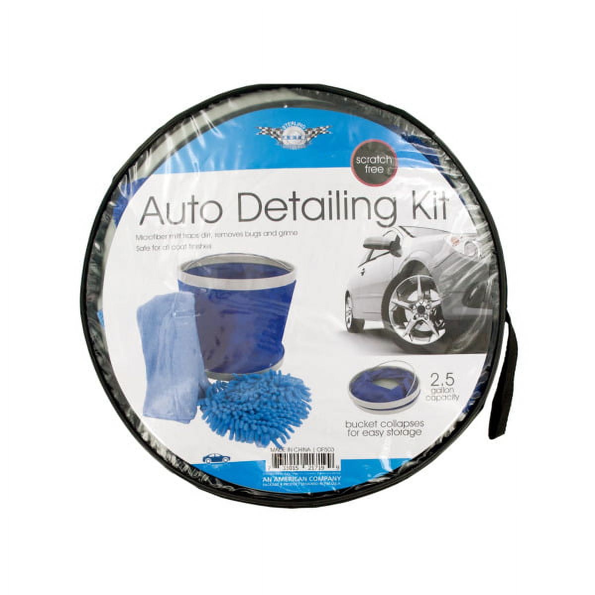 Car Wash Kit with Collapsible Bucket