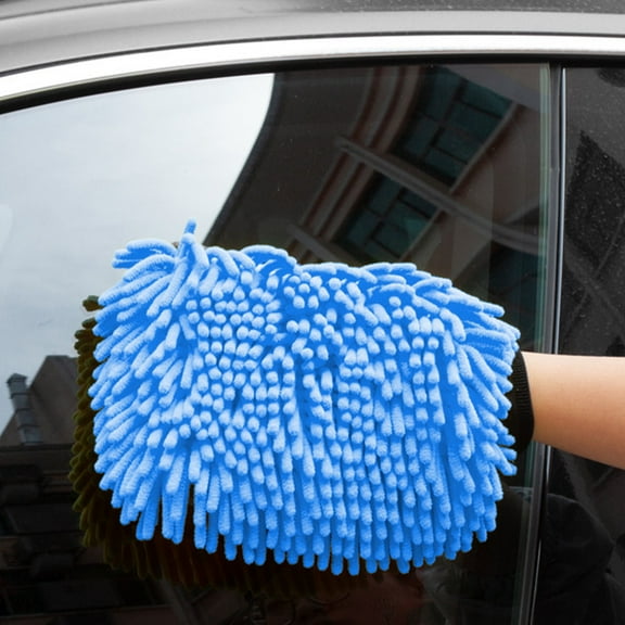 Car Wash Mitt - 3-in-1 Double-Sided Coral Fleece Cleaning Mitt for Whole Car Washing, Scratch & Lint Free, Super Absorbent Microfiber Sponge
