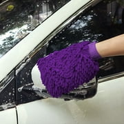 Car Wash Mitt, Microfiber for Clean Cars Scratch-Free Waterproof Washing Glove Dry Mitt for Motorcycles Car Detailing, Chenille Plush Microfiber