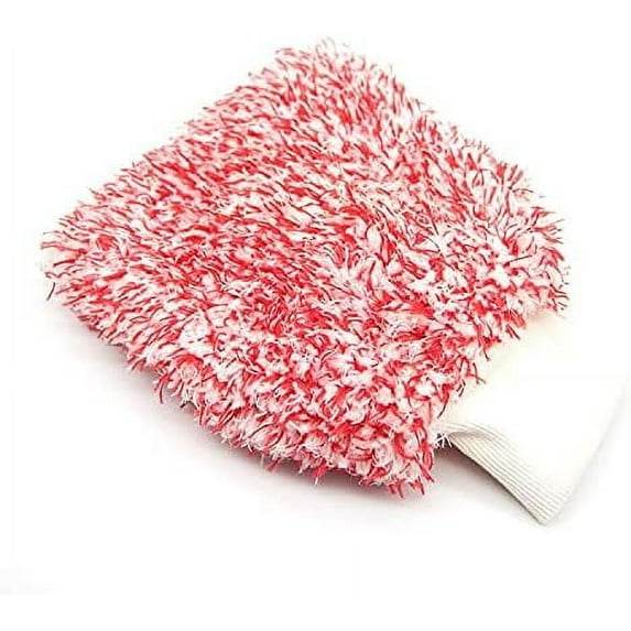 Car Wash Mitts,Cleaning Mitts,Car Wash Gloves,Car Wash 1pc Mitt High Density Car Wash Cloth Ultra Super Car Sponge Plush Glove Microfiber Car Wash Mitt (Color : Red) (Color : Red)