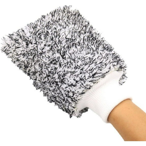 Car Wash Mitts Microfiber | Double-Sided Car Wash Mitt Chenille Microfiber - Microfiber Car Wash Mitt Ultra Absorbent Microfiber Mitt for Cars, Trucks & Motorcycles Yuny