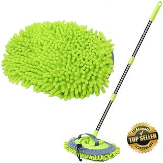 Hands DIY 47.6inch Wash Mop Kit for Car with 180Swivel Head Car Wash Brush Telescopic Car Cleaning Brush Strong Water Absorption Microfiber Car Wash