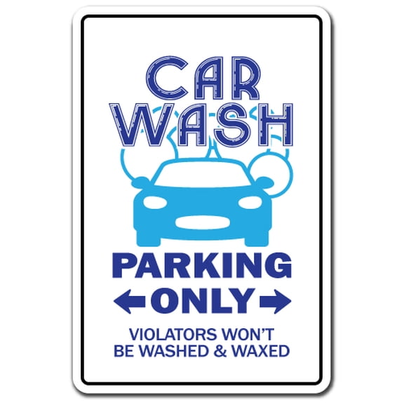Car Wash Novelty Sign | Indoor/Outdoor | Funny Home Dcor for Garages, Living Rooms, Bedroom, Offices | SignMission Gift Automobile Detail Shop Wax Walter White's A1 Clean Sign Wall