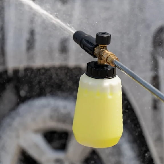 Car Wash Pressure Washer Attachment, Foam Gun Car Wash Sprayer, Car Foam Sprayer, 1/4 Quick Connect Fittings, 10X7X4.5 in 1Pc High Pressure Foam Sprayer Car Wash, Heavy Duty Brass