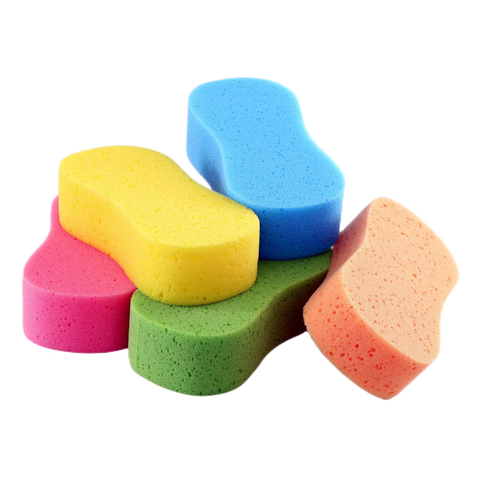 Car Wash Sponge, 3 Pack Extra Thick Large Colorful Cleaning Sponge ...