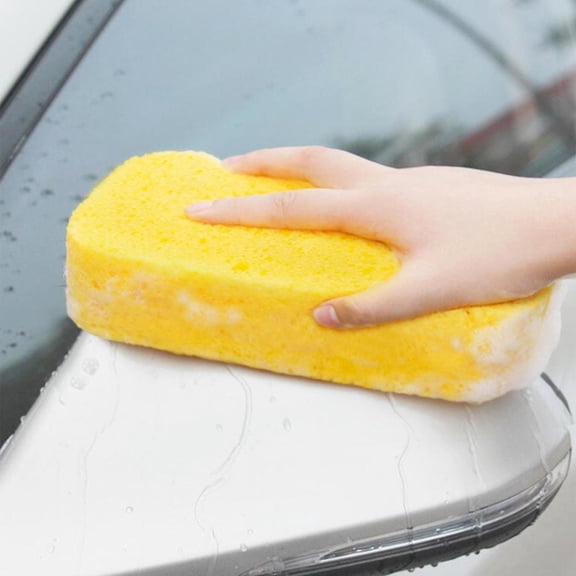 Car Wash Sponge | High-Density Cleaning Block for Auto Detailing, Wax Application, and Household Cleaning | Gentle Scratch-Free Surface Care Tool for Vehicles and Home Use
