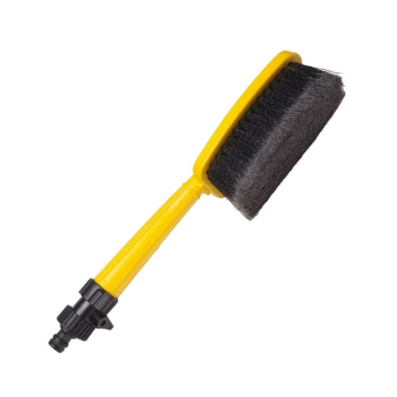 Car Wash Spray Brush with On/Off Switch Function - Adjustable Water Flow Scrubbing Tool for Vehicle Cleaning & Hose Attachment