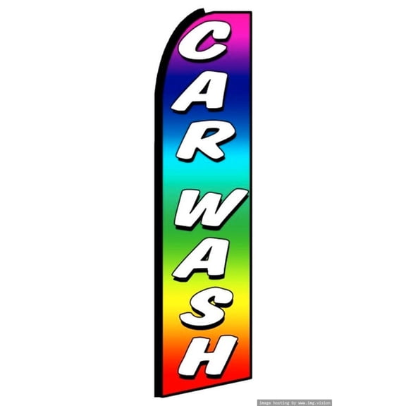 Car Wash Swooper flag Without Pole Advertisement /Business Flags | Feather Flag |