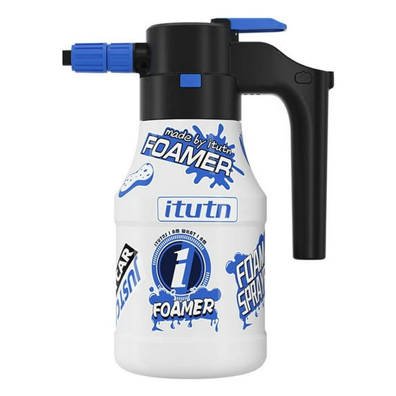 Car Washer Foam Sprayer, with Sponges,1.5L Electric Car Foam Sprayer, Battery Powered Foam Sprayer for Car Wash with USB Rechargeable,Cordless Pump Foam Sprayer for Watering Garden Plants B5E9