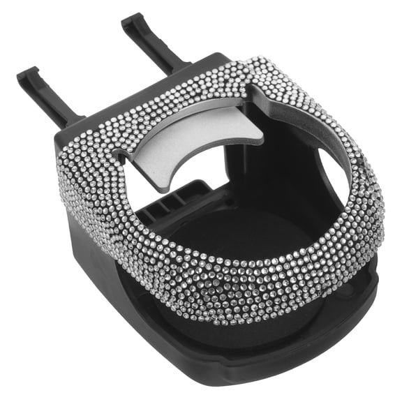 LULULION Black Plastic Car Air Vent Cup Holder with Rhinestone Bling Car Drink Holder Accessory