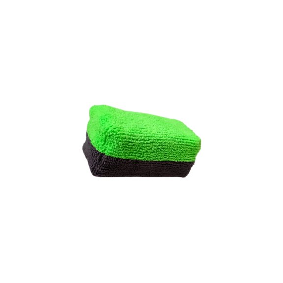 Car Wax Applicator Pad, Green Dual Sided Microfiber Square Sponge, 1 Pack 4.0 Inch Soft No Scratch Cleaning Sponge, for Auto Detailing Polishing Paint Sealing Coating Vehicle Surface Care