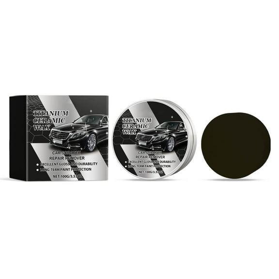 Car Wax Polish Ceramic Coating Wax Extra Gloss Paint Sealant Polishing Long Lasting Shine Hydrophobic for Cars, Trucks, SUV, RV - 3.53oz/100g