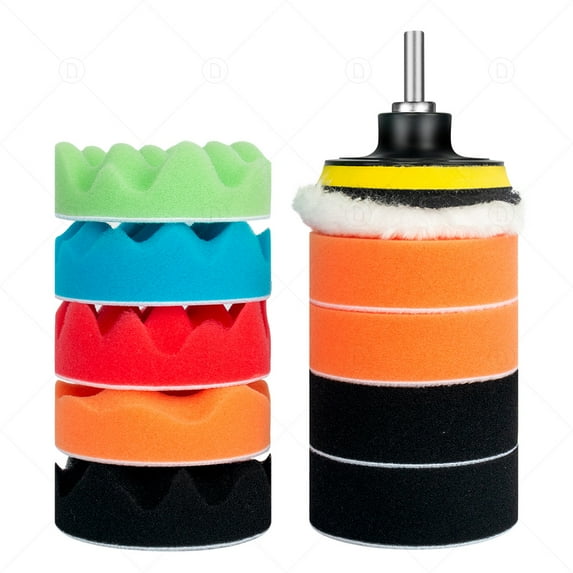 Car Waxing Sponge Pad Polishing Kit Auto Detailing Sandpaper Buffing Sanding Disc Polisher Drill Adapter Headlight Restoration