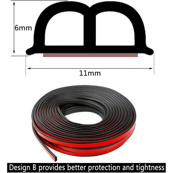 Car Weather Seal Strip 65.6Ft, B Shape Rubber Weatherstrip for ...