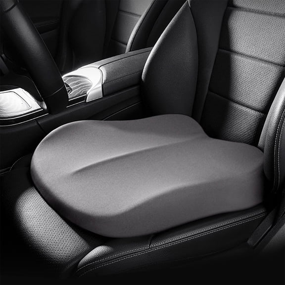 Car Wedge Seat Cushion, Memory Foam Driving Seat Cushion For Improved Posture And Visibility, Non Slip Car Seat Riser Cushion For Drivers Office Chair Hip Pain Relief